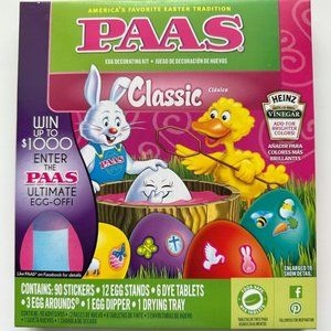 PAAS Egg Decoration Kit Classic New Easter Lot of 3 packs Stickers Dye Stands